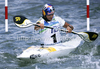 Jana Dukatova of Slovakia during final run of women K1 race of ICF Canoe Slalom World Championships 2010, which was held in Tacen, Slovenia, on Saturday, 11th of September 2010.

