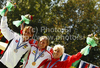 Winner Corinna Kuhnle of Austria (M), second placed Jana Dukatova of Slovakia (L) and third placed Violetta Obinger-Peters of Austria (R) celebrate their medals won in women K1 race of ICF Canoe Slalom World Championships 2010, which was held in Tacen, Slovenia, on Saturday, 11th of September 2010.
