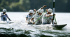 Team of Slovenia during final run of men team C-2 race of ICF Canoe Slalom World Championships 2010, which was held in Tacen, Slovenia, on Saturday, 11th of September 2010.
