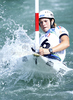 Caroline Loir of France during final run of women C-1 race of ICF Canoe Slalom World Championships 2010, which was held in Tacen, Slovenia, on Sunday, 12th of September 2010.
