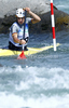 Michaela Grimm of Germany during final run of women C-1 race of ICF Canoe Slalom World Championships 2010, which was held in Tacen, Slovenia, on Sunday, 12th of September 2010.
