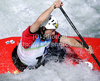 Third placed Jordi Domenjo of Spain during final run of men C-1 race of ICF Canoe Slalom World Championships 2010, which was held in Tacen, Slovenia, on Sunday, 12th of September 2010.
