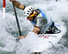 Jan Benzien of Germany during final run of men C-1 race of ICF Canoe Slalom World Championships 2010, which was held in Tacen, Slovenia, on Sunday, 12th of September 2010.
