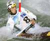 Matej Benus of Slovakia during final run of men C-1 race of ICF Canoe Slalom World Championships 2010, which was held in Tacen, Slovenia, on Sunday, 12th of September 2010.
