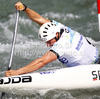 Benjamin Savsek of Slovenia during final run of men C-1 race of ICF Canoe Slalom World Championships 2010, which was held in Tacen, Slovenia, on Sunday, 12th of September 2010.

