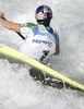 Peter Kauzer of Slovenia during final run of men K-1 race of ICF Canoe Slalom World Championships 2010, which was held in Tacen, Slovenia, on Sunday, 12th of September 2010.

