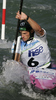 Third placed Jure Meglic of Slovenia during final run of men K-1 race of ICF Canoe Slalom World Championships 2010, which was held in Tacen, Slovenia, on Sunday, 12th of September 2010.
