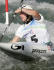 Boris Neveu of France during final run of men K-1 race of ICF Canoe Slalom World Championships 2010, which was held in Tacen, Slovenia, on Sunday, 12th of September 2010.
