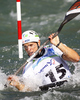 Pierre Bourliaud of France during final run of men K-1 race of ICF Canoe Slalom World Championships 2010, which was held in Tacen, Slovenia, on Sunday, 12th of September 2010.
