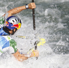 Peter Kauzer of Slovenia during final run of men K-1 race of ICF Canoe Slalom World Championships 2010, which was held in Tacen, Slovenia, on Sunday, 12th of September 2010.
