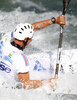 Boris Neveu of France during final run of men K-1 race of ICF Canoe Slalom World Championships 2010, which was held in Tacen, Slovenia, on Sunday, 12th of September 2010.
