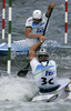 Team of France with Tony Estanguet, Denis Gargaud Chanut and Nicolas Peschier during final run of men C-1 team race of ICF Canoe Slalom World Championships 2010, which was held in Tacen, Slovenia, on Sunday, 12th of September 2010.
