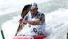 Third placed Sebastian Schubert of Germany during Men K1 finals of ICF Canoe Slalom World Cup SLOKA 2011, which were held in Tacen, Slovenia, on Saturday, 25th of June 2011.
