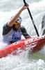 Third placed Sebastian Schubert of Germany during Men K1 finals of ICF Canoe Slalom World Cup SLOKA 2011, which were held in Tacen, Slovenia, on Saturday, 25th of June 2011.
