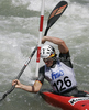 Third placed Sebastian Schubert of Germany during Men K1 finals of ICF Canoe Slalom World Cup SLOKA 2011, which were held in Tacen, Slovenia, on Saturday, 25th of June 2011.
