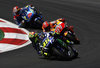 Valentino Rossi (ITA/ Movistar Yamaha MotoGP) in front of Marc Marquez (ESP/ Repsol Honda Team) and Maverick Vinales (ESP/ Team Suzuki ECSTAR) during the race of the Austrian MotoGP Grand Prix at the Red Bull Ring in Spielberg, Austria on 2016/08/14.
