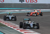 Lewis Hamilton (Mercedes AMG Petronas Formula One Team) Nico Rosberg (Mercedes AMG Petronas Formula One Team) during the Race of the FIA Formula 1 Abu Dhabi Grand Prix at the at Yas Marina Circuit in Abu Dhabi, United Arab Emirates on 2016/11/27.
