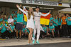 New World Champion Nico Rosberg (Mercedes AMG Petronas Formula One Team) with his wife Vivian and his team after the Race of the FIA Formula 1 Abu Dhabi Grand Prix at the at Yas Marina Circuit in Abu Dhabi, United Arab Emirates on 2016/11/27.
