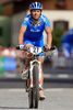 Gilberto Simoni at the finish line during the 2008 UCI Mountain Bike Marathon World Championships at Villabassa, Italy, Saturday, July 5, 2008.

