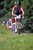Gunn-Rita Dahle Flesjaa of Norway leads the pack during the 2008 UCI Mountain Bike Marathon World Championships at Villabassa, Italy, Saturday, July 5, 2008. Gunn-Rita Dahle Flesjaa won ahead of second placed Sabine Spitz of Germany and third placed Pia Sundstedt of Finland.
