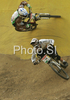 Johannes Fischbach of Germany followed by Romain Saladini of France during 4x MTB World Cup finals in Maribor, Slovenia. First race of UCI Nissan Mountain Bike World Cup 2008 was held in Maribor, Slovenia, on 10th of May 2008.
