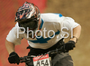 Toni Berg of Finland during men final run of first Downhill MTB World Cup  2008. First men race of UCI Nissan Mountain Bike World Cup 2008 was held in Maribor, Slovenia, on 11th of May 2008.
