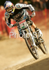 Sixth placed Gee Atherton of Great Britain during men final run of first Downhill MTB World Cup  2008. First men race of UCI Nissan Mountain Bike World Cup 2008 was held in Maribor, Slovenia, on 11th of May 2008.
