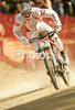 Second placed Steve Peat of Great Britain during men final run of first Downhill MTB World Cup  2008. First men race of UCI Nissan Mountain Bike World Cup 2008 was held in Maribor, Slovenia, on 11th of May 2008.
