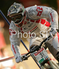 Second placed Steve Peat of Great Britain during men final run of first Downhill MTB World Cup  2008. First men race of UCI Nissan Mountain Bike World Cup 2008 was held in Maribor, Slovenia, on 11th of May 2008.

