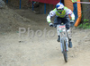 Filip Polc of Slovakia during men final run of first Downhill MTB World Cup  2008. First men race of UCI Nissan Mountain Bike World Cup 2008 was held in Maribor, Slovenia, on 11th of May 2008.
