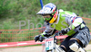 Filip Polc of Slovakia during men final run of first Downhill MTB World Cup  2008. First men race of UCI Nissan Mountain Bike World Cup 2008 was held in Maribor, Slovenia, on 11th of May 2008.
