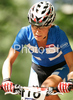 Pia Sundstedt of Finland riding during women UCI Mountain bike Marathon World Championships race in Graz - Stattegg, Austria. 84km long race was held in Graz - Stattegg, Austria, on 23rd of August 2009.
