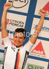 Winner Sabine Spitz of Germany celebrate her medal won in women UCI Mountain bike Marathon World Championships race in Graz - Stattegg, Austria. 84km long race was held in Graz - Stattegg, Austria, on 23rd of August 2009.
