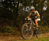 Mountain bikers during Loka MTB Marathon 2014 which was held on hills around Skofja Loka, Slovenia, on Saturday, 4th of October 2014.
