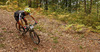 Mountain bikers during Loka MTB Marathon 2014 which was held on hills around Skofja Loka, Slovenia, on Saturday, 4th of October 2014.
