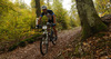 Mountain bikers during Loka MTB Marathon 2014 which was held on hills around Skofja Loka, Slovenia, on Saturday, 4th of October 2014.
