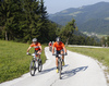 Mountain bikers during the Loka MTB marathon 2015. Loka MTB marathon took place on Saturday, 12th of September 2015 in hills above village Zminec near Skofja Loka, Slovenia.
