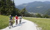 Mountain bikers during the Loka MTB marathon 2015. Loka MTB marathon took place on Saturday, 12th of September 2015 in hills above village Zminec near Skofja Loka, Slovenia.

