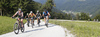 Mountain bikers during the Loka MTB marathon 2015. Loka MTB marathon took place on Saturday, 12th of September 2015 in hills above village Zminec near Skofja Loka, Slovenia.
