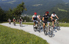 Mountain bikers during the Loka MTB marathon 2015. Loka MTB marathon took place on Saturday, 12th of September 2015 in hills above village Zminec near Skofja Loka, Slovenia.
