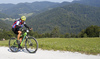 Mountain bikers during the Loka MTB marathon 2015. Loka MTB marathon took place on Saturday, 12th of September 2015 in hills above village Zminec near Skofja Loka, Slovenia.
