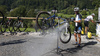 Washing bikes in finish of the Loka MTB marathon 2015. Loka MTB marathon took place on Saturday, 12th of September 2015 in hills above village Zminec near Skofja Loka, Slovenia.
