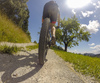 Mountain bikers enjoying sunny Saturday morning in hills above Skofja Loka, Slovenia, on Saturday, 18th of June 2016.
