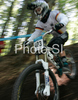 Leoni Dickerhoff of Germany riding during final run of Mountain Bike Downhill European Championships in Kranjska Gora, Slovenia. MTB Downhill European Championships was held on Sunday, 14th of June 2009 in Kranjska Gora, Slovenia.
