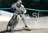 Janez Turk of Slovenia riding during final run of Mountain Bike Downhill European Championships in Kranjska Gora, Slovenia. MTB Downhill European Championships was held on Sunday, 14th of June 2009 in Kranjska Gora, Slovenia.
