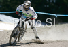 Janez Turk of Slovenia riding during final run of Mountain Bike Downhill European Championships in Kranjska Gora, Slovenia. MTB Downhill European Championships was held on Sunday, 14th of June 2009 in Kranjska Gora, Slovenia.
