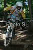 Second placed in junior category Iago Garay Tamayo of Spain riding during final run of Mountain Bike Downhill European Championships in Kranjska Gora, Slovenia. MTB Downhill European Championships was held on Sunday, 14th of June 2009 in Kranjska Gora, Slovenia.
