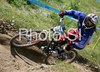 Celine Gros of France riding during final run of Mountain Bike Downhill European Championships in Kranjska Gora, Slovenia. MTB Downhill European Championships was held on Sunday, 14th of June 2009 in Kranjska Gora, Slovenia.

