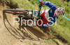 Floriane Pugin of France riding during final run of Mountain Bike Downhill European Championships in Kranjska Gora, Slovenia. MTB Downhill European Championships was held on Sunday, 14th of June 2009 in Kranjska Gora, Slovenia.
