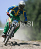 Alexander Kangas of Sweden riding during final run of Mountain Bike Downhill European Championships in Kranjska Gora, Slovenia. MTB Downhill European Championships was held on Sunday, 14th of June 2009 in Kranjska Gora, Slovenia.
